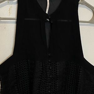 NWT Free People sleeveless cropped top with lace bottom